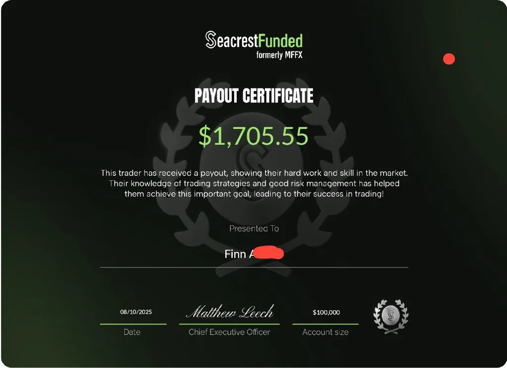 Student payout proof