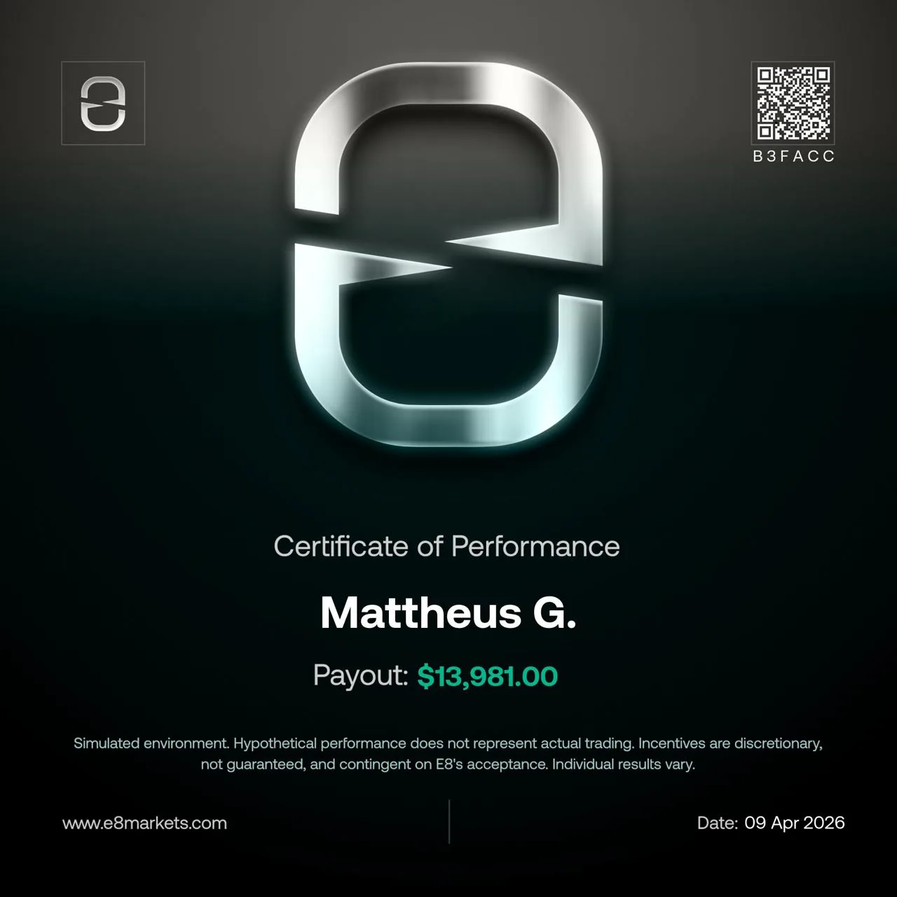 Member payout proof