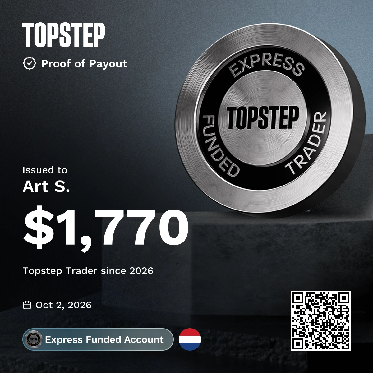 Member payout proof
