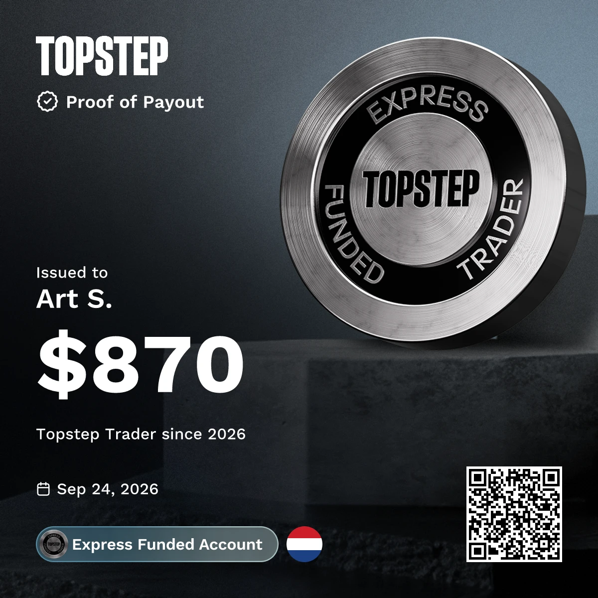 Member payout proof
