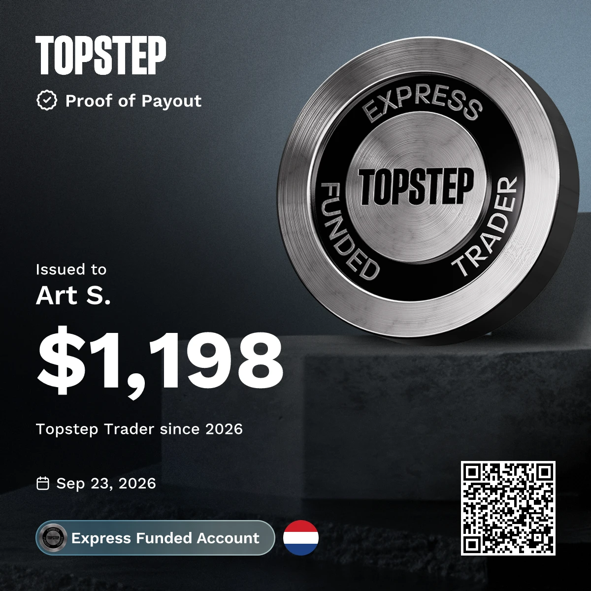 Member payout proof